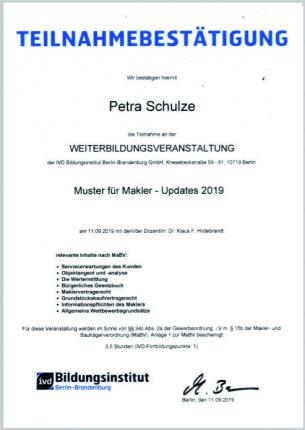 Muster für Makler - Updates 2019