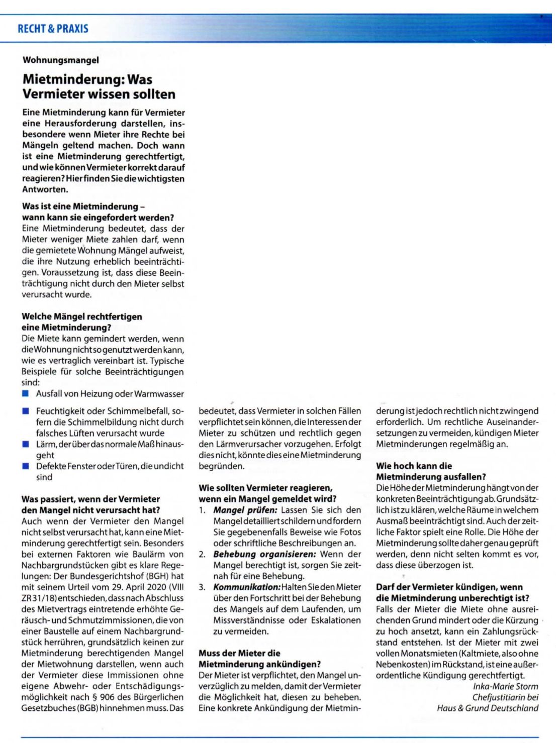 Mietminderung: Was Vermieter wissen sollten